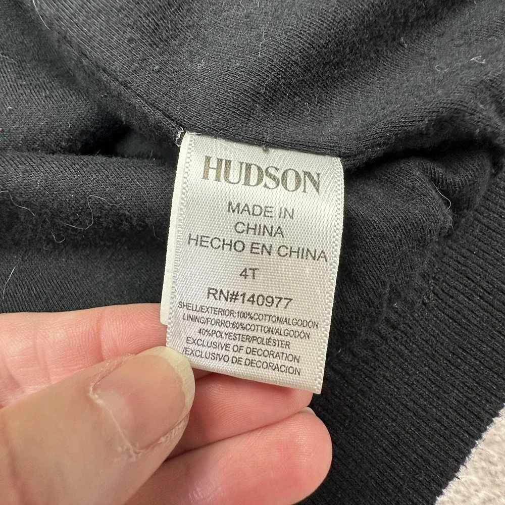 Hudson Jacket Boys 4T Gray Bomber Let's Rock Guitar Patch Lightning Youth